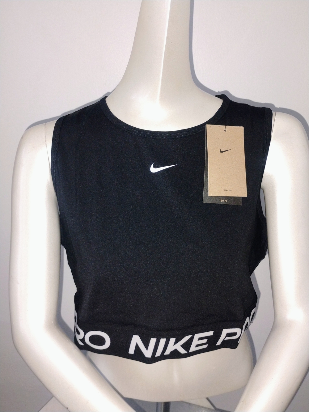 Nike Nike Pro Women's Dri-FIT Cropped Tank Top Black NWT